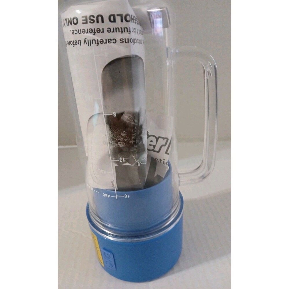 Hy-Impact Better Blender 16 Oz Cordless USB Rechargeable Turbo Power No Box BLUE